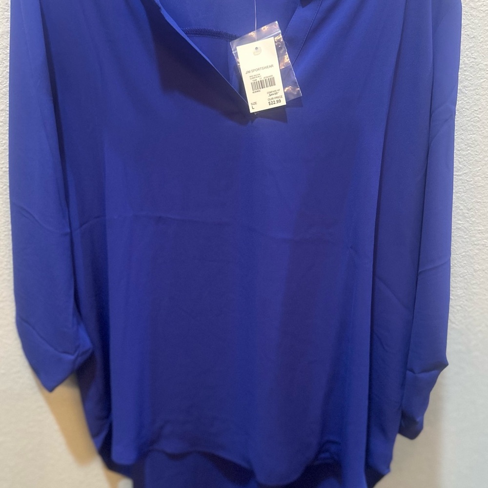NWT Cato Women’s Elegant Blue Women's Top size Large